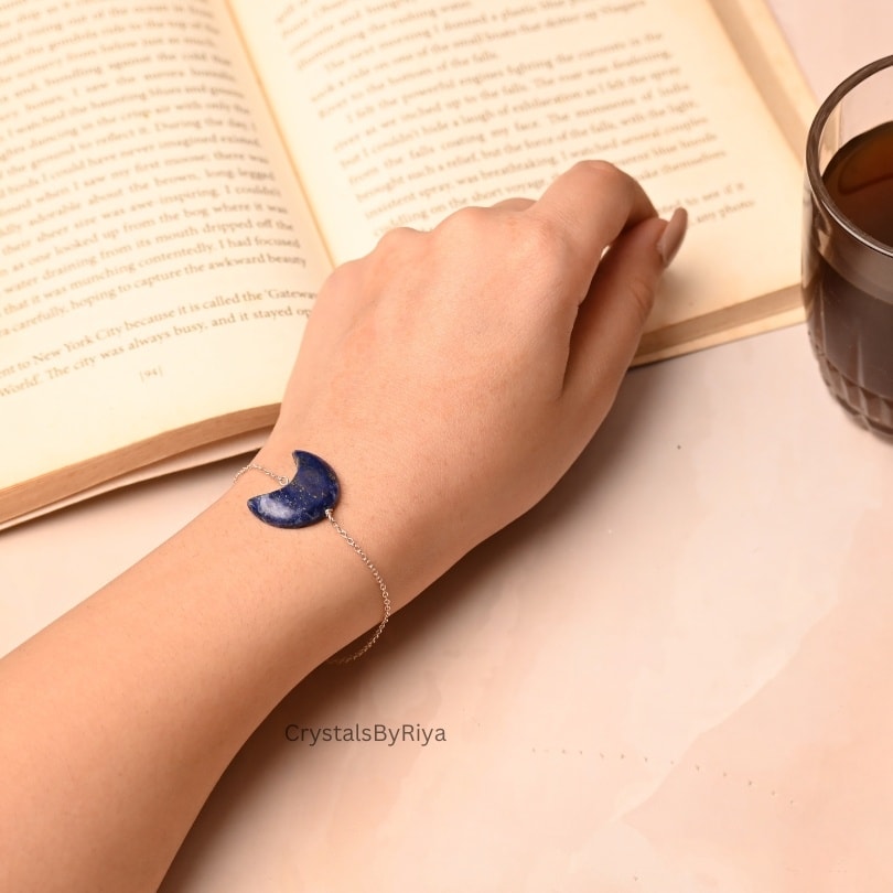Lapis Lazuli silver bracelet - alternate view