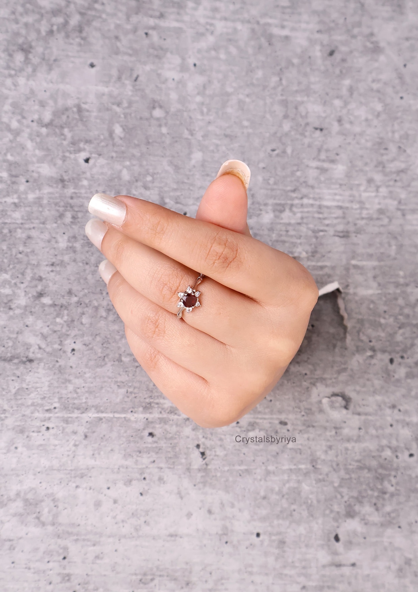 Garnet Rings - alternate view
