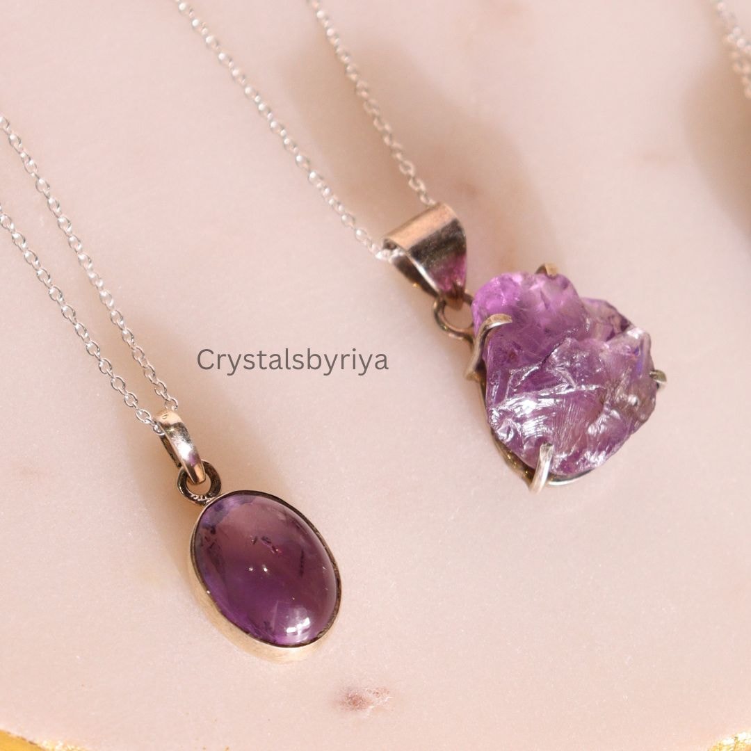 Amethyst Silver Pendant