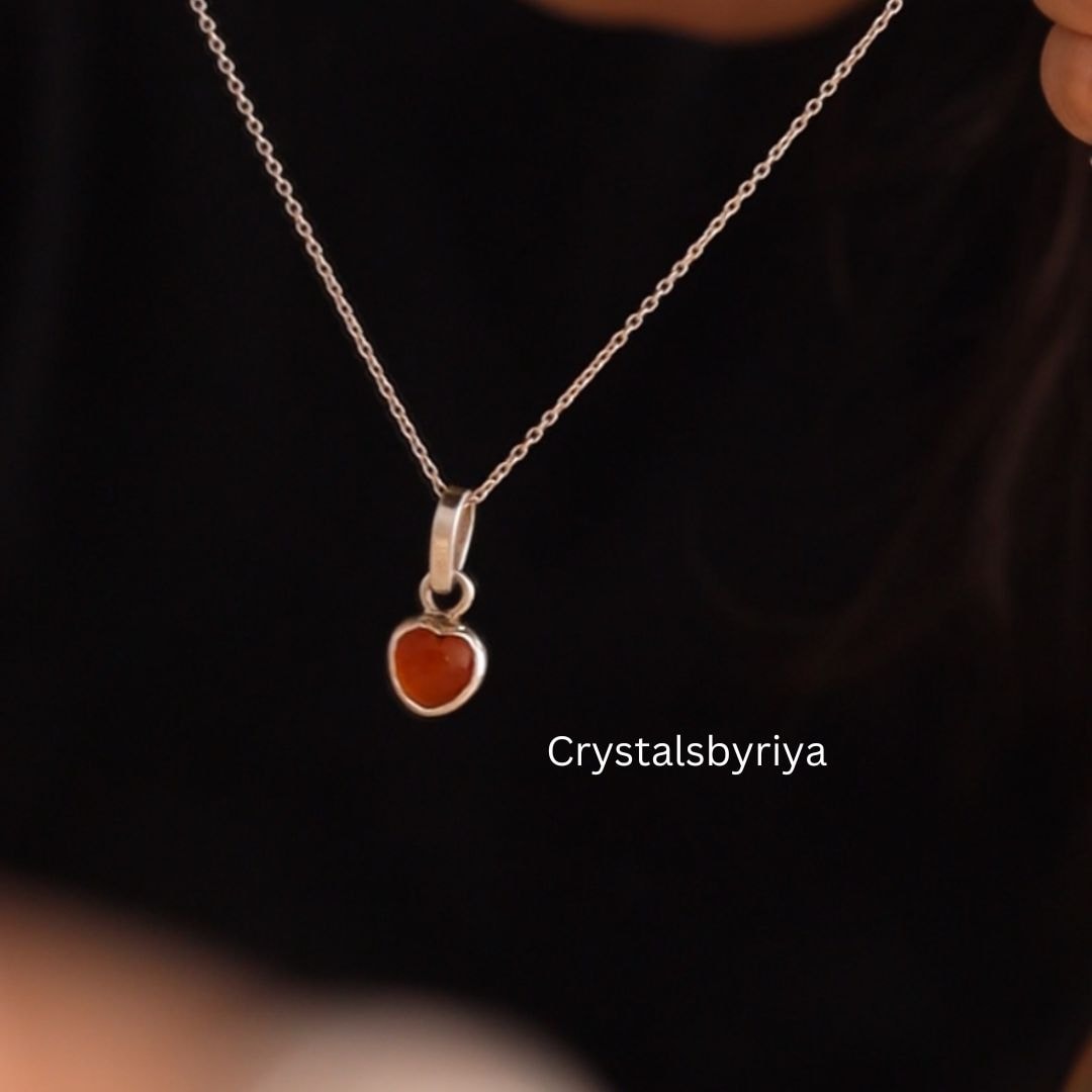Carnelian Silver Pendant - alternate view