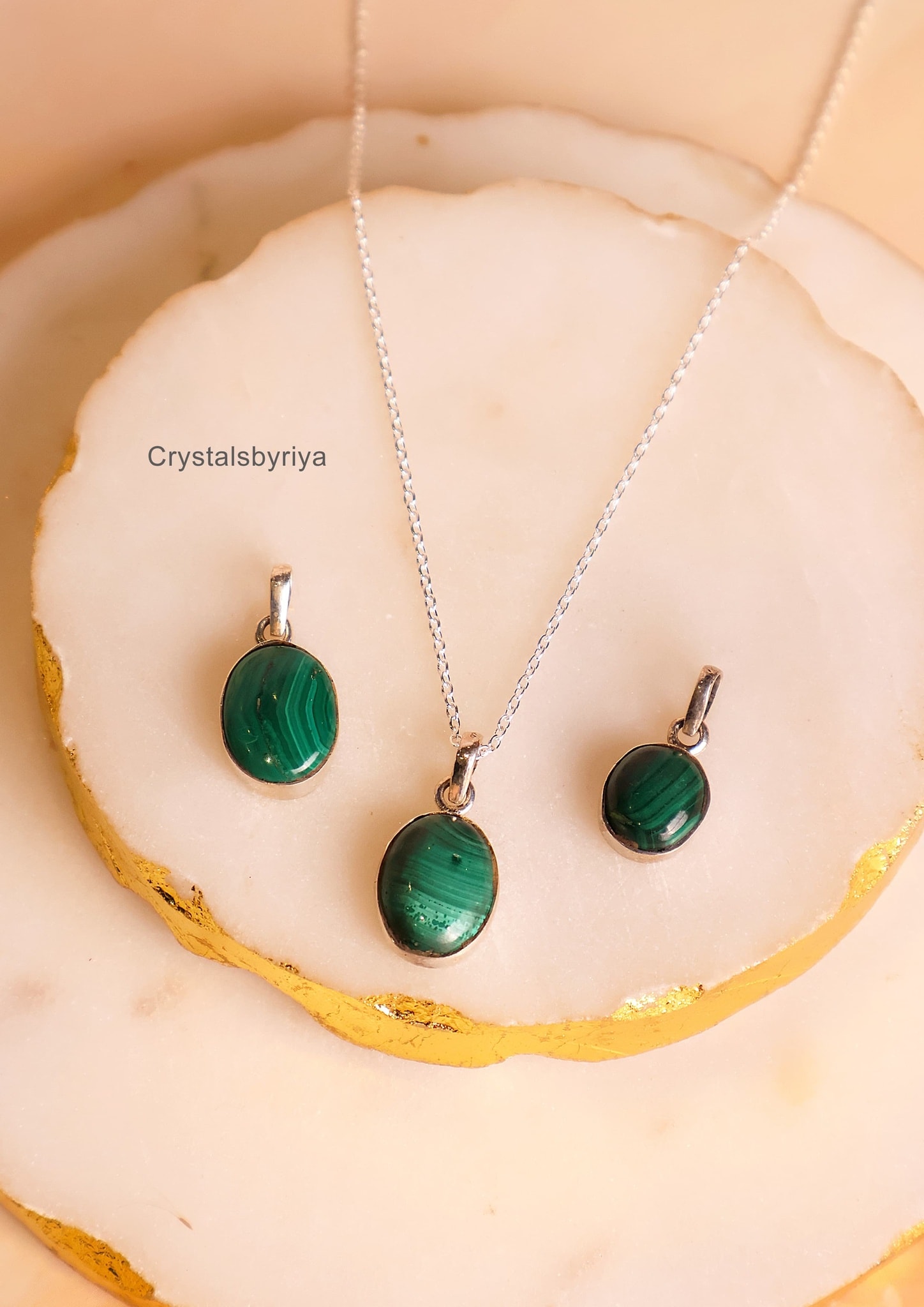 Malachite Silver Pendant