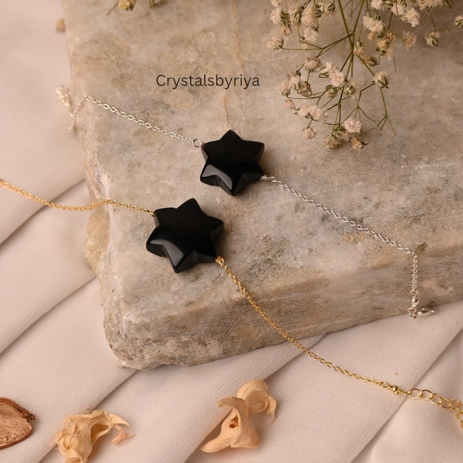 Black Onyx Silver Bracelet