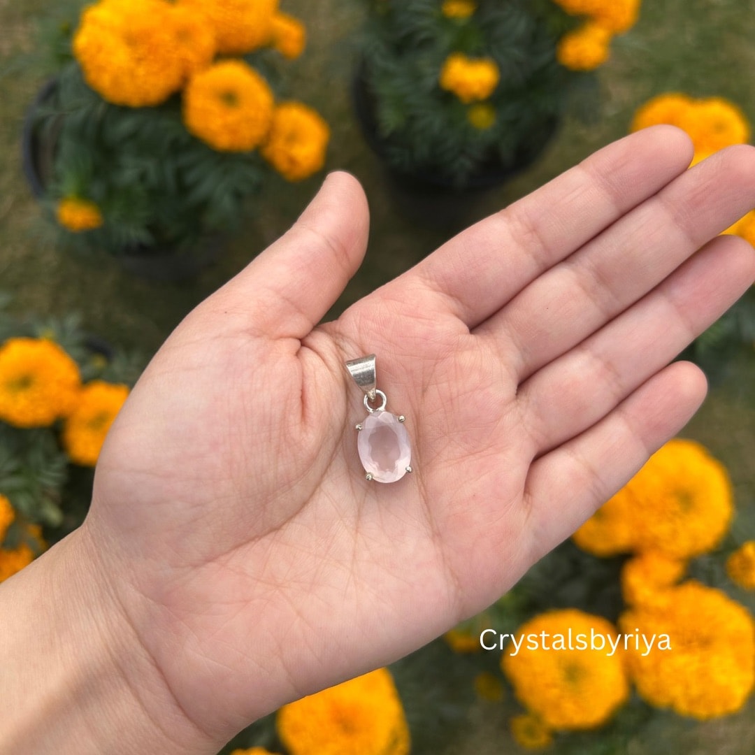 Rose Quartz Pendants - alternate view