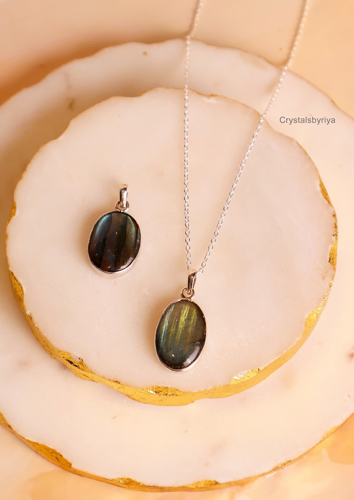 Labradorite Silver Pendant