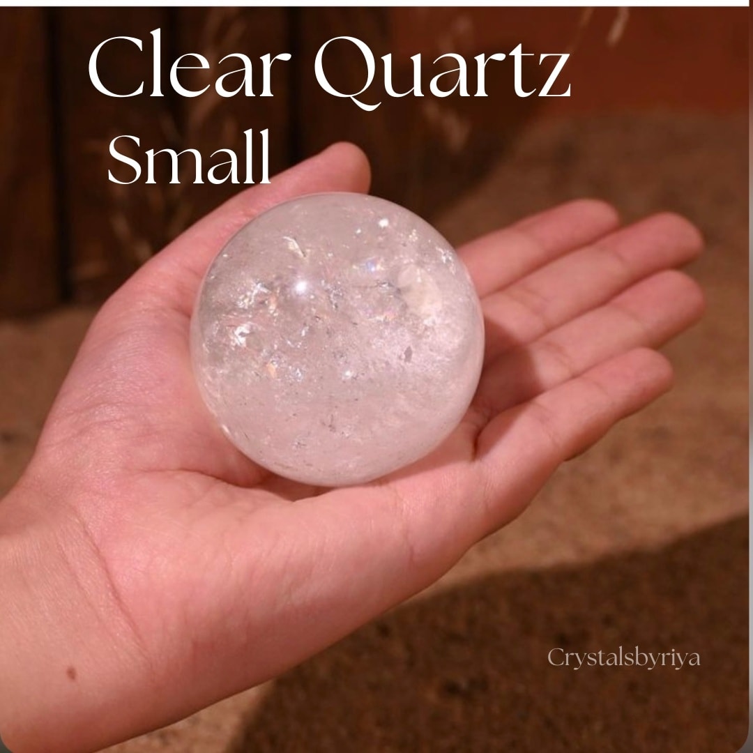 clear quartz Sphere Ball - alternate view