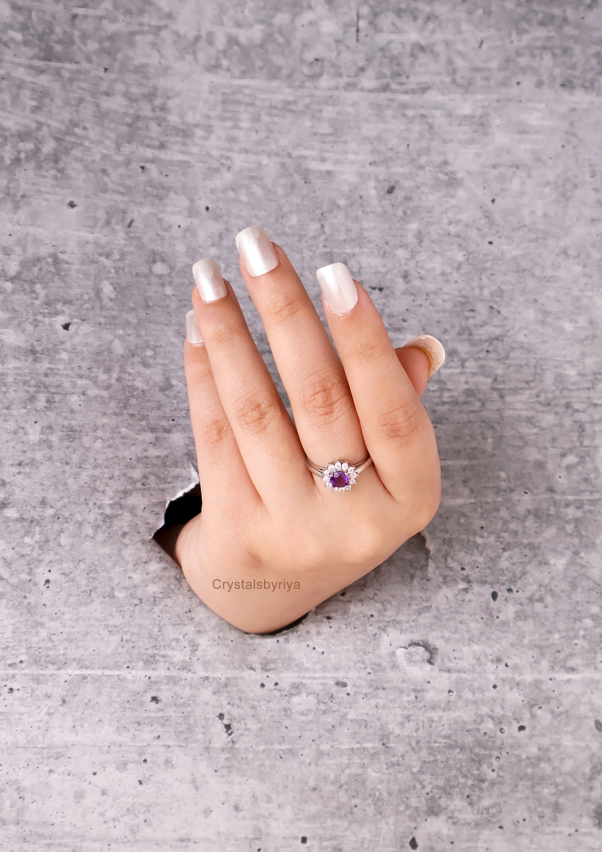 Amethyst Rings - alternate view