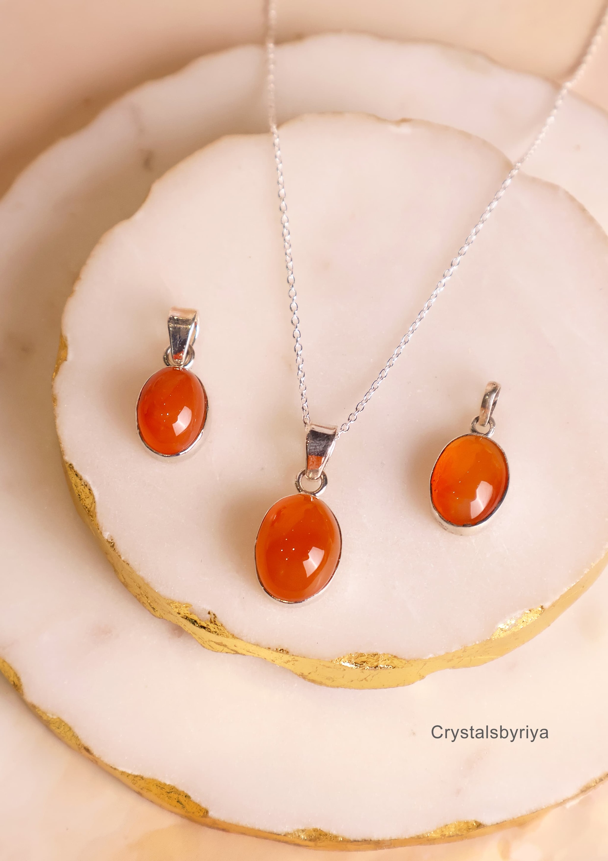 Carnelian Silver Pendant