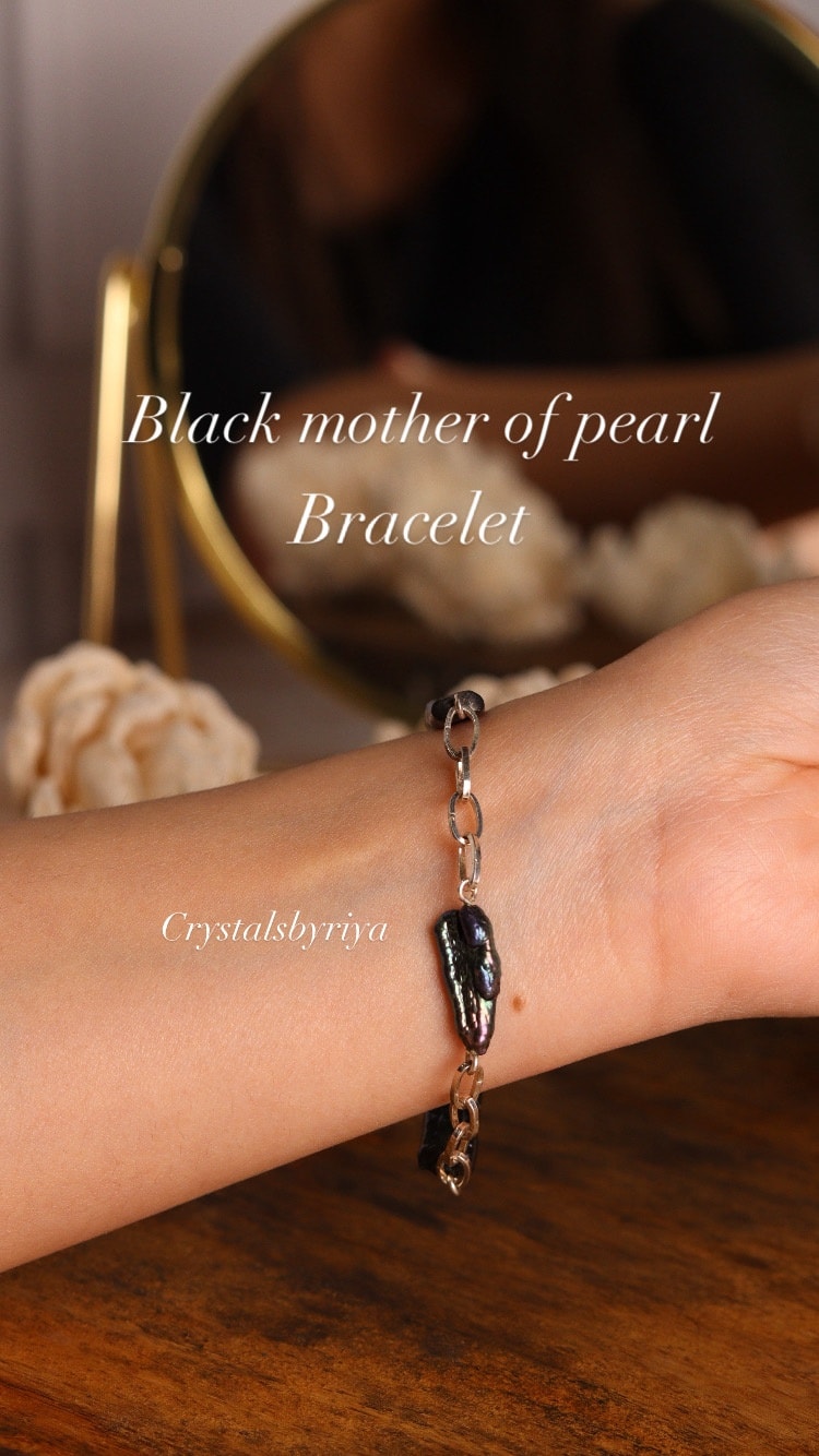Mother Of Pearl Silver bracelet - alternate view