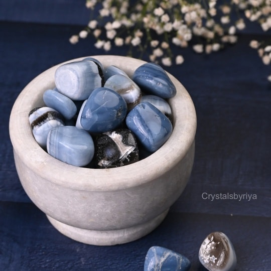 Blue Opal Tumble - alternate view