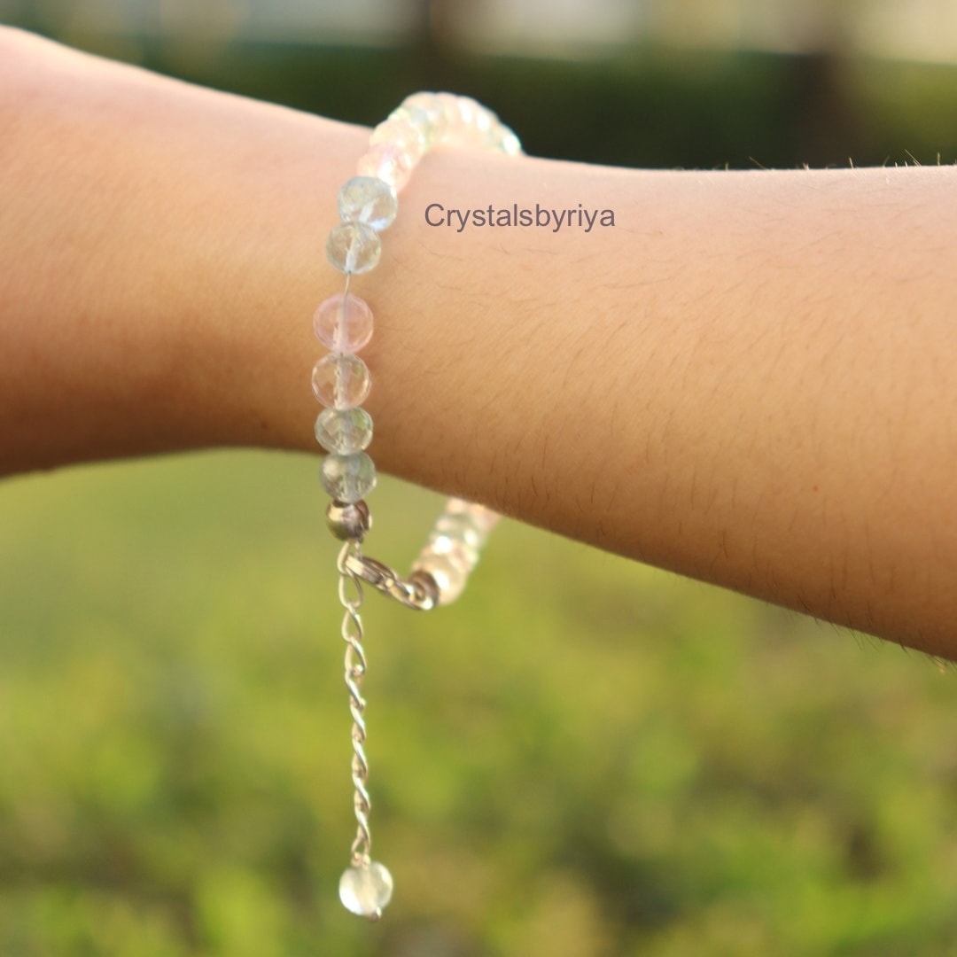 Aquamarine Silver Bracelet - alternate view