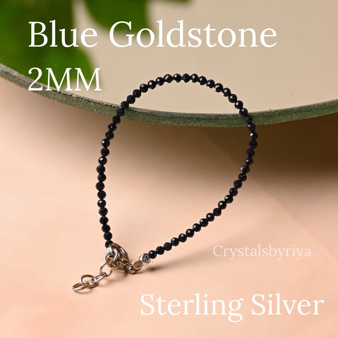 Blue Gold Stone Bracelet - alternate view