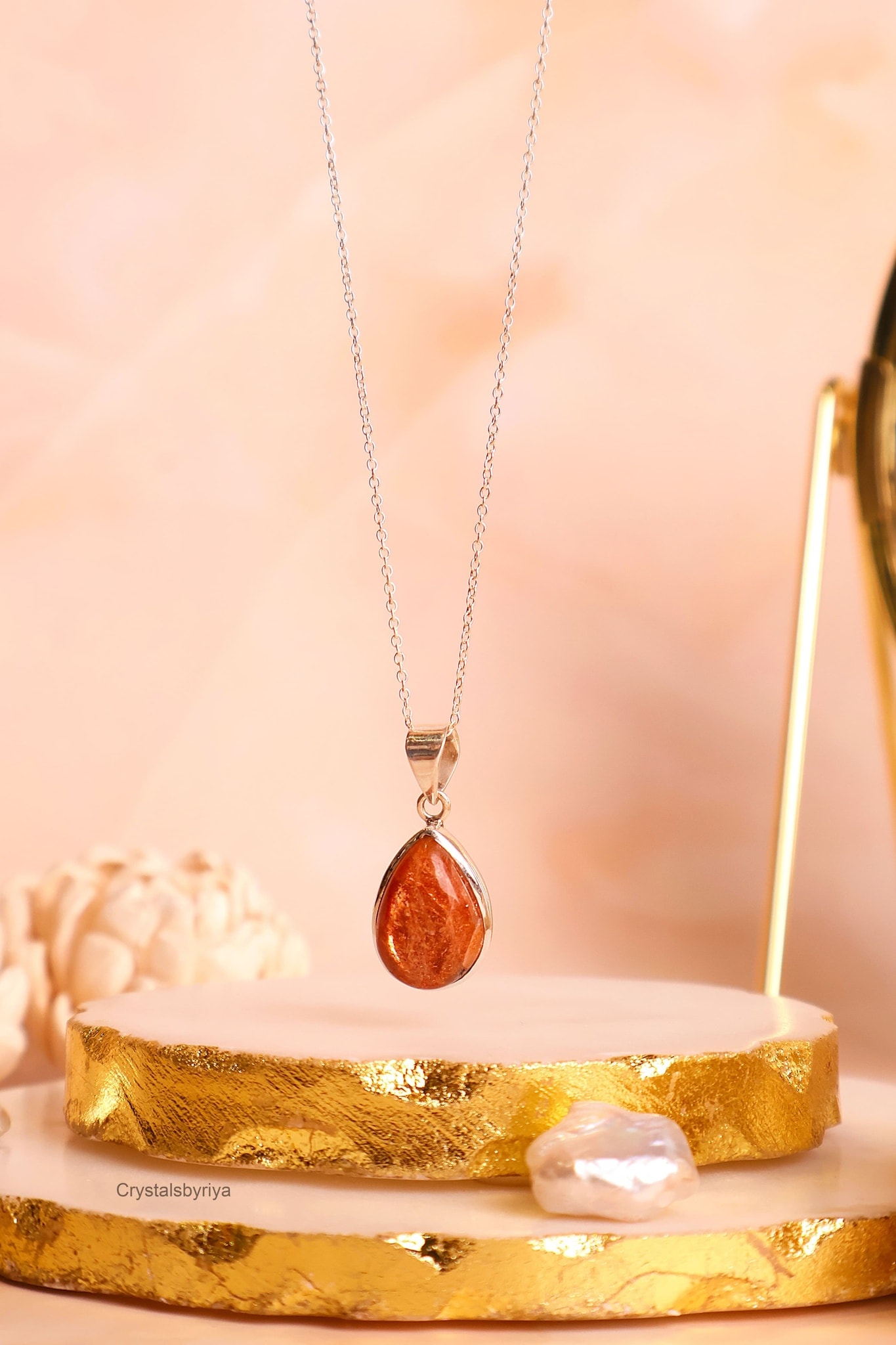Sunstone Silver Pendant