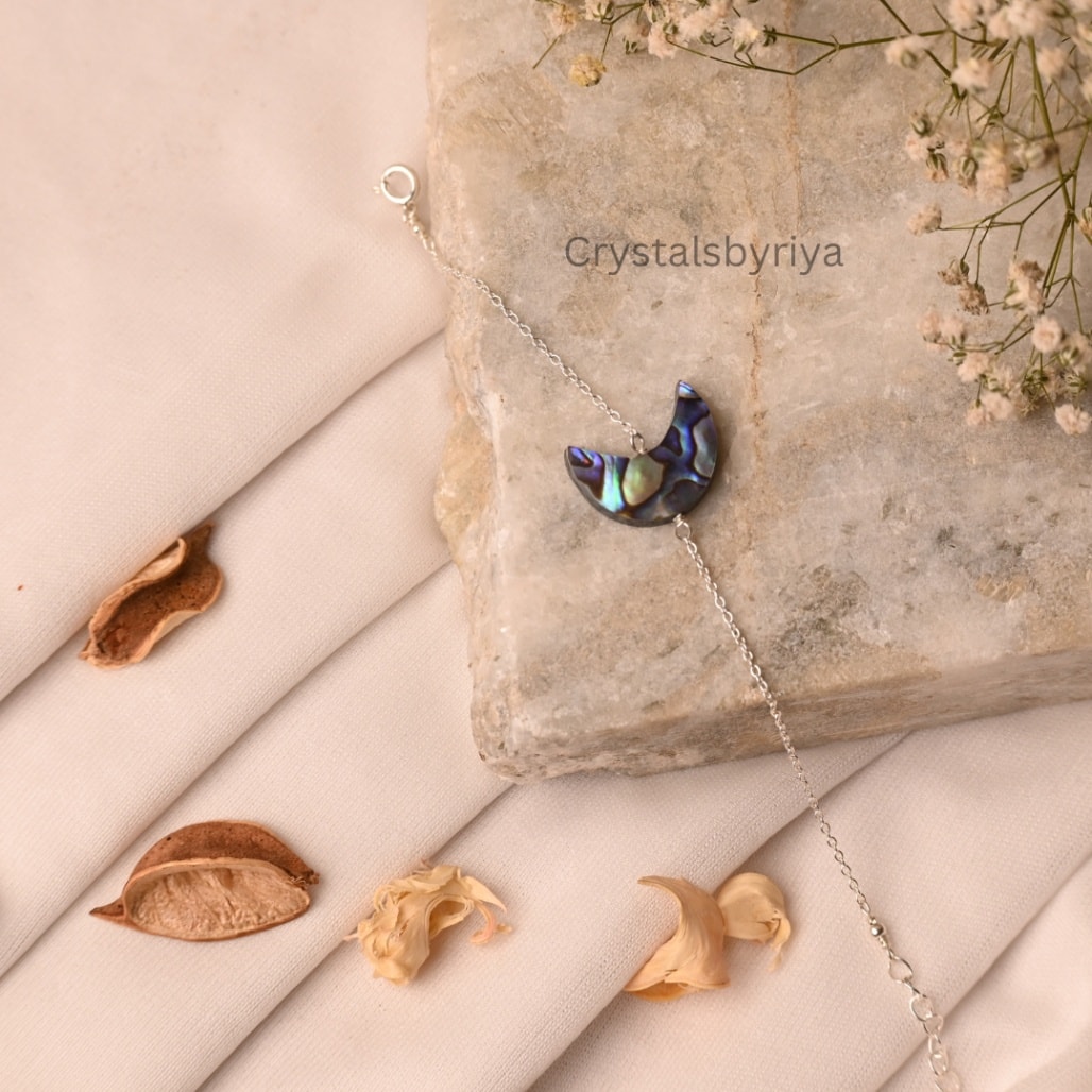Abalone Shell Silver Bracelet - alternate view