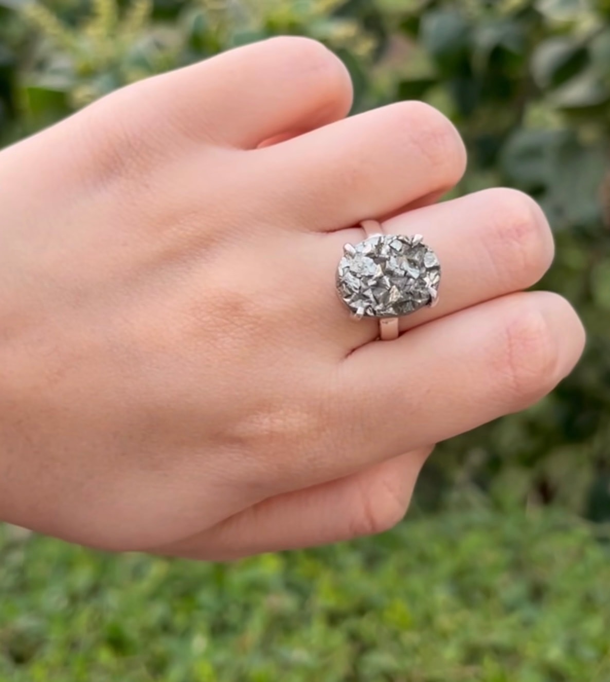 Pyrite Silver ring